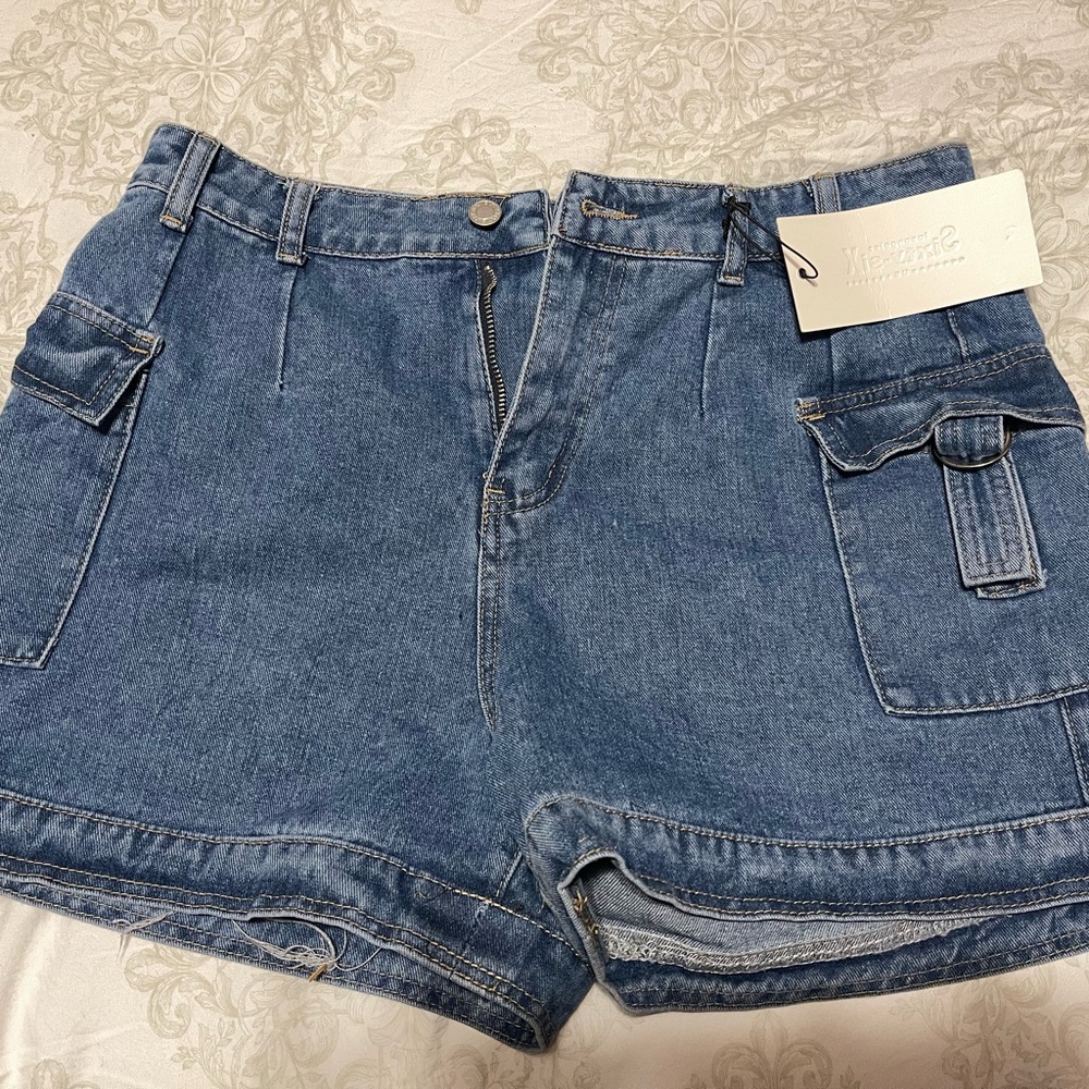 Women's Blue Denim Shorts